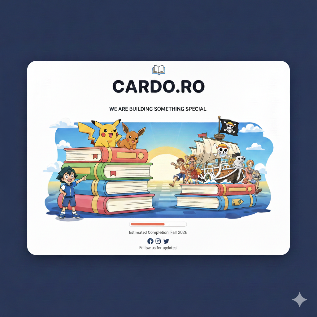Cardo.ro - Pokemon și One Piece sub construcție